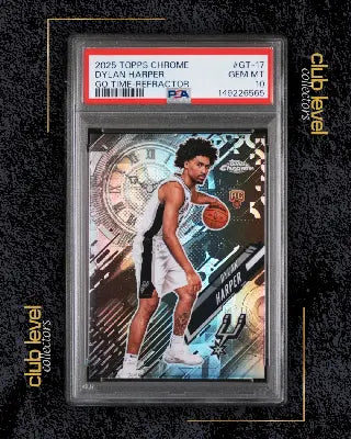 2025 Topps Chrome Go Time Refractor Dylan Harper #GT-17 RC PSA 10