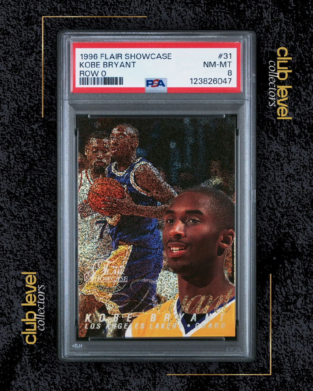 1996 Fleer Flair Showcase Row 0 Kobe Bryant #31 RC PSA 8