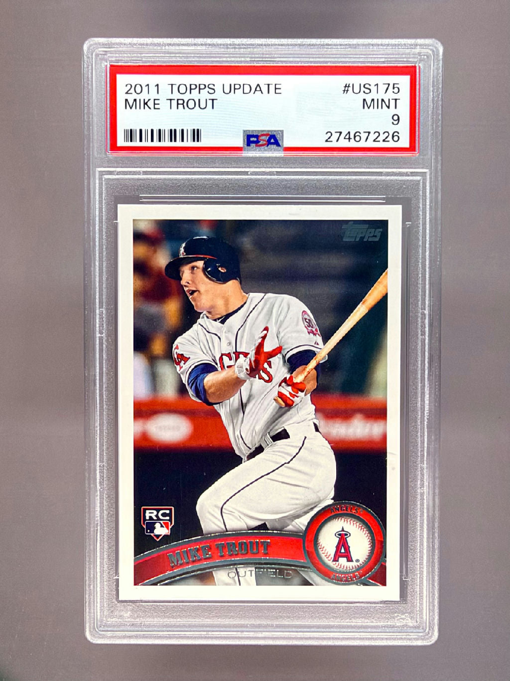 2011 Topps Update Mike Trout #US175 RC PSA 9