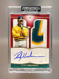 2021 Topps Definitive Collection Red Autograph Relic Card Rickey Henderson #DARC-RH /1