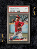 2018 Topps Update Pitching Red Jersey Shohei Ohtani #US1 RC PSA 10